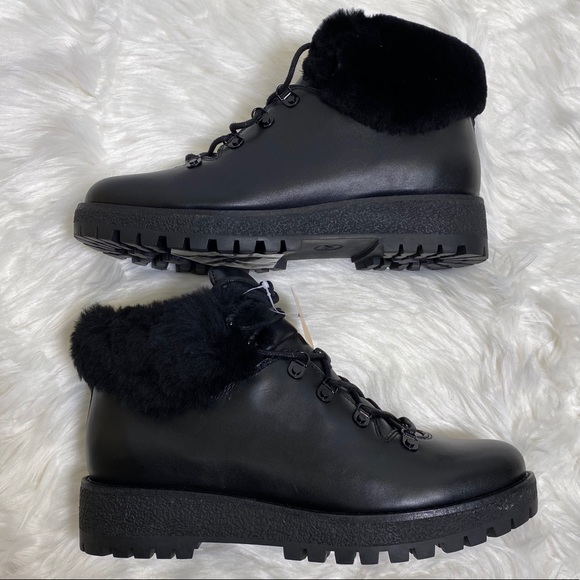 Michael Kors Shoes - Michael Kors Putnam Shearling Leather Ankle Boots
